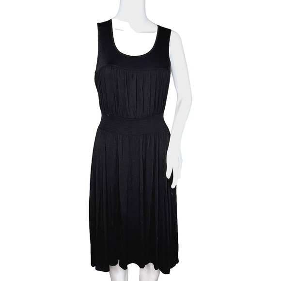 Anthropologie Girls from Savoy‎ Dress Womens XS Black Fit & Flare Minimalist - Picture 1 of 8